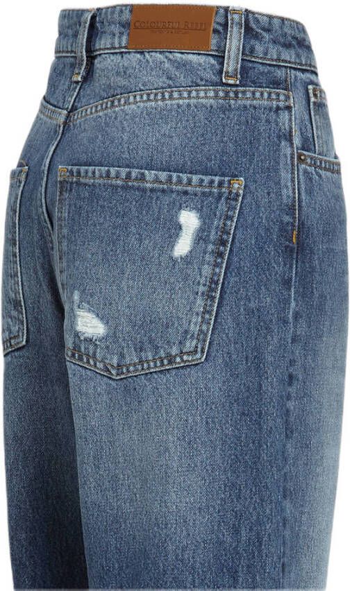 Colourful Rebel high waist wide leg jeans Gaia Mid Blue Denim