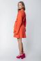 Colourful Rebel overslagjurk Hette Uni Wrap Mini Dress met ceintuur oranje - Thumbnail 7