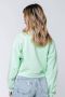 Colourful Rebel sweater Miami Patch Cropped Sweat met tekst limegroen - Thumbnail 7