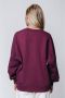 Colourful Rebel sweater Starlight Patch Dropped Shoulder Sweat met tekst en patches burgundy - Thumbnail 6