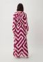 Comma maxi jurk met all over print roze aubergine - Thumbnail 3
