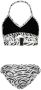CoolCat Junior bikini Ynskje wit zwart Meisjes Polyamide Zebraprint 134 140 - Thumbnail 3