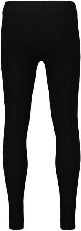 CoolCat Junior geribde skinny broek Pammy met slijtage zwart