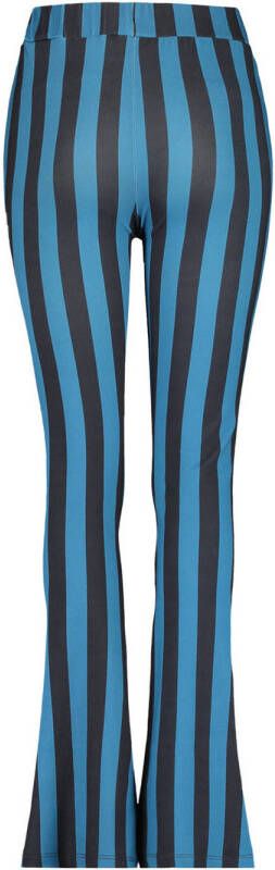 CoolCat Junior gestreepte flared broek Poppy blauw 34 inch