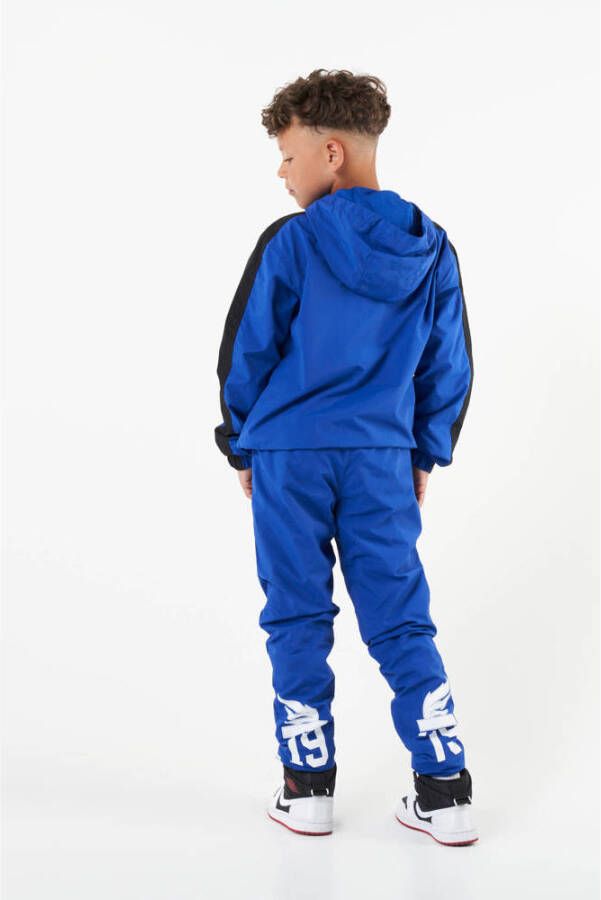 CoolCat Junior hoodie Harvey CB met tekst kobalt