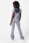 CoolCat Junior T-shirt Eila met all over print en overslag detail lila zwart Paars Meisjes Polyester V-hals 122 128 - Thumbnail 3