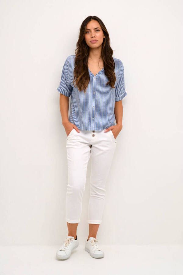 Cream gestreepte blouse CRDaisy blauw wit
