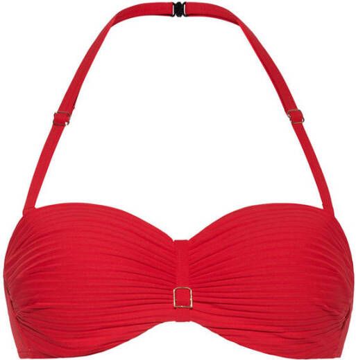 Cyell voorgevormde strapless bandeau bikinitop Scarlett rood
