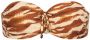 Cyell voorgevormde strapless bandeau bikinitop True Zebra bruin beige - Thumbnail 3