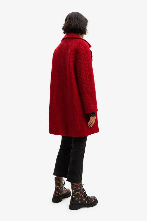 Desigual coat met wol rood