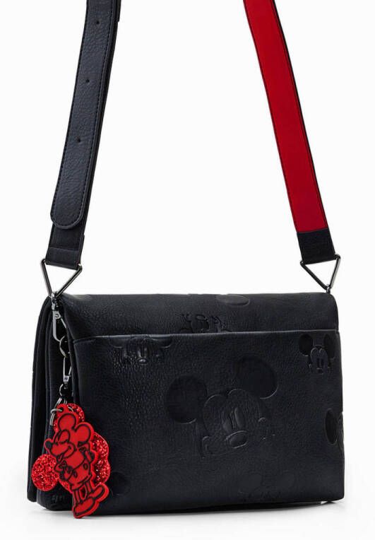 Desigual crossbody tas met Mickey Mouse print zwart rood