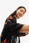 Desigual Elegant Zwart Shirt met Gerimpelde Mouwen Multicolor Dames - Thumbnail 4