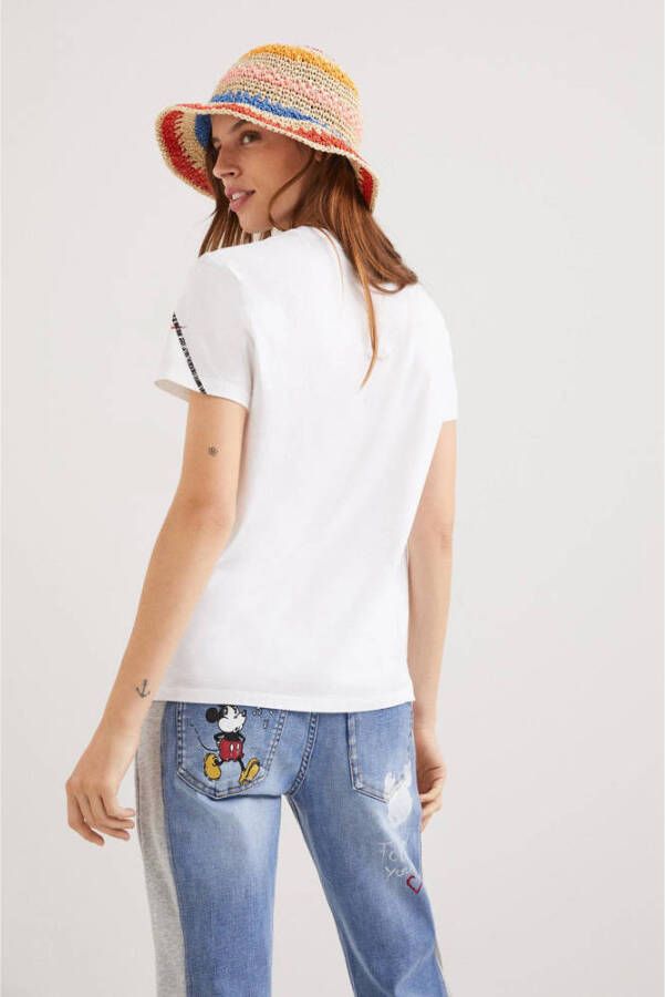 Desigual gebreid Mickey Mouse T-shirt met grafische print wit