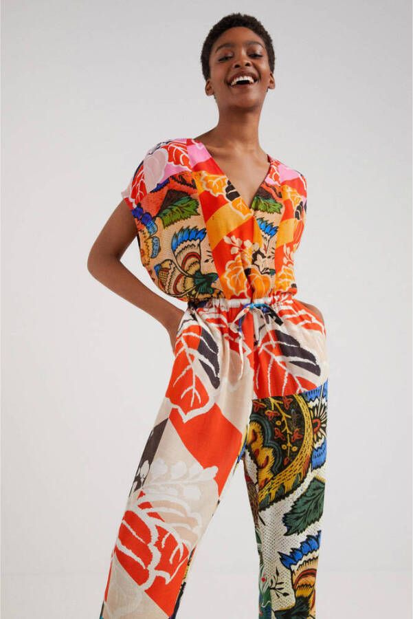 Desigual jumpsuit met all over print multi
