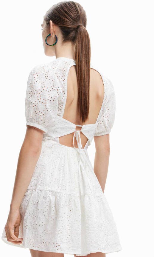 Desigual jurk met open rug wit