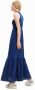 Desigual maxi jurk met volant donkerblauw - Thumbnail 3