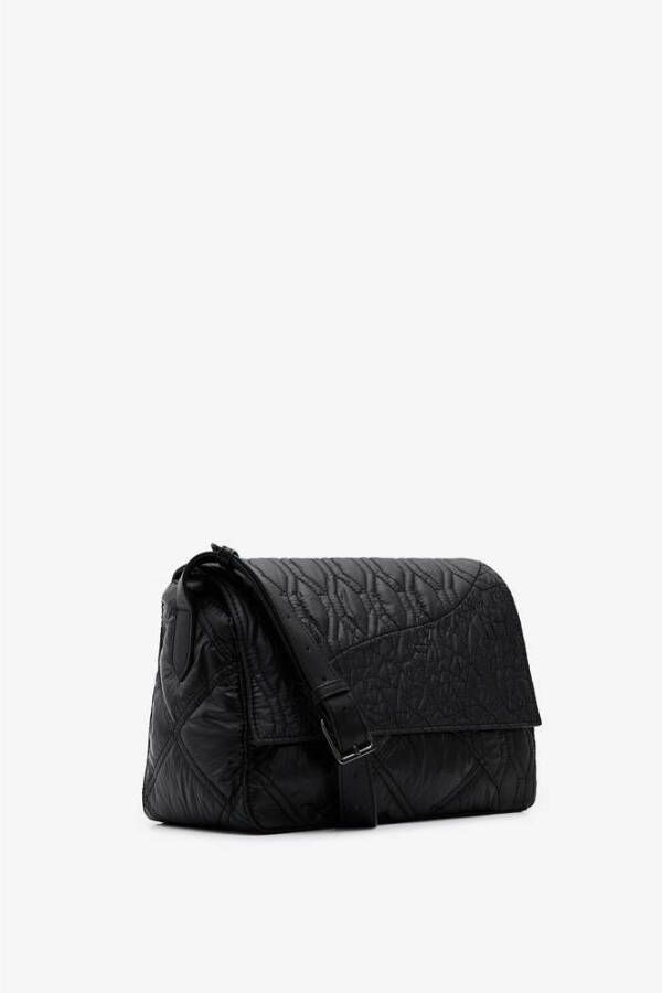 Desigual nylon schoudertas zwart