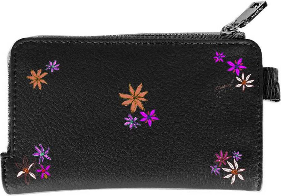 Desigual portemonnee met bloemenprint zwart