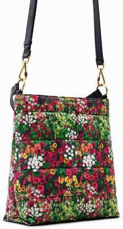 Desigual schoudertas met bloemen multi
