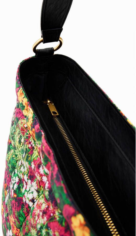 Desigual schoudertas met bloemen multi