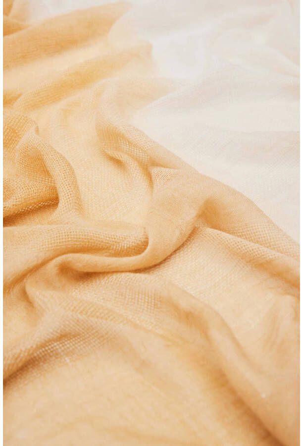 Desigual sjaal met tie-dye print beige wit