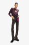 Desigual Paarse Lyocell Shirt met Contrasterende Details Purple Dames - Thumbnail 3