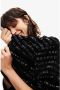 Desigual Zwarte Polyester Trui met Contrasterende Details Black Dames - Thumbnail 3