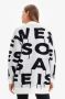 Desigual Witte Polyester Sweater met Contrasterende Details Wit Dames - Thumbnail 3