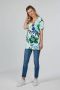 Didi T-shirt Faye met all over print wit blauw groen - Thumbnail 2