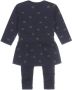 Dirkje baby jurk + legging met biologisch katoen donkerblauw goud - Thumbnail 2
