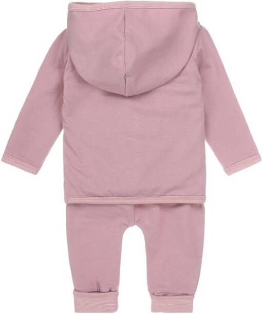 Dirkje newborn baby vest + longsleeve + broek set van 3 roze lichtroze