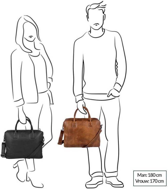DSTRCT 15.6 inch laptoptas Fletcher Street cognac