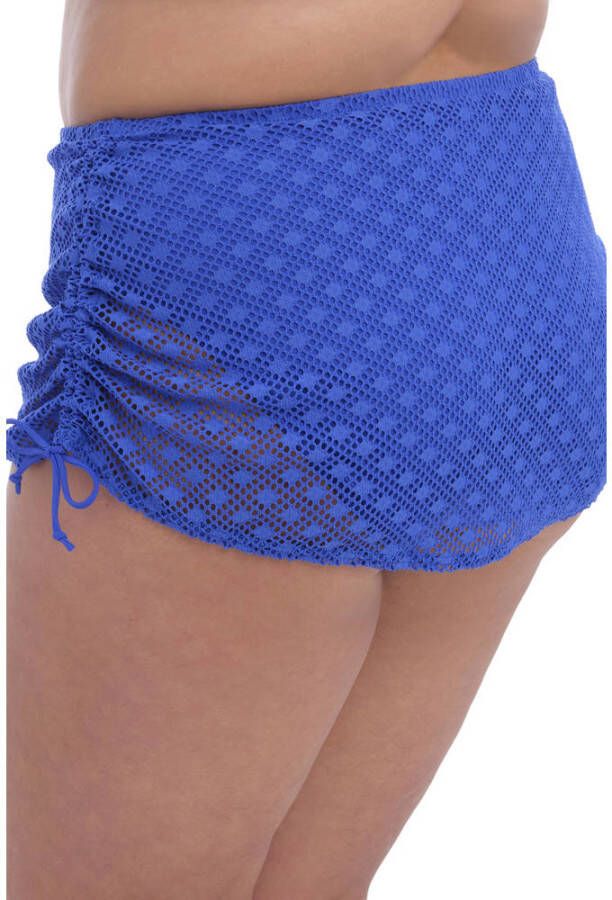 Elomi +size crochet bikinibroekje Bazaruto met rokje blauw - Foto 2