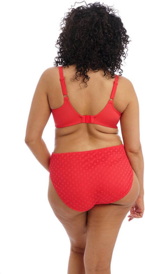 Elomi +size niet-voorgevormde crochet beugel bikinitop Bazaruto rood