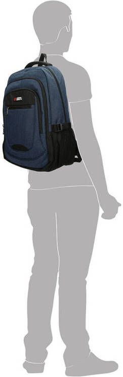 Enrico Benetti rugzak Hamburg 17 inch blue