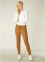 ES&SY tapered fit broek van travelstof camel - Thumbnail 3