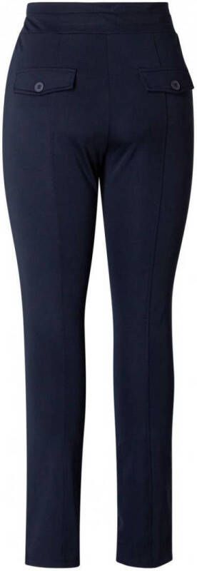 ES&SY tapered fit broek van travelstof donkerblauw - Foto 3