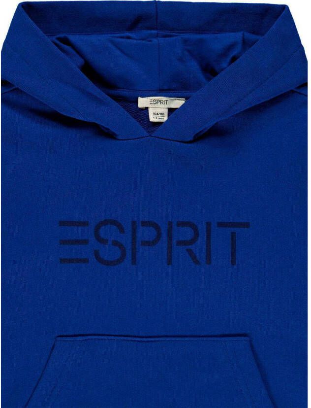 ESPRIT hoodie met logo hardblauw