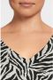 EVOKED VILA blousetop VICELINA met zebraprint beige zwart - Thumbnail 2