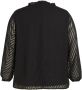 EVOKED VILA blousetop VINITA van gerecycled polyester zwart - Thumbnail 2