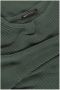 Expresso ribgebreide one shoulder jurk met vleermuismouwen donkergroen - Thumbnail 3