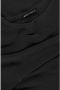 Expresso ribgebreide one shoulder jurk met vleermuismouwen zwart - Thumbnail 3