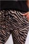 Exxcellent skinny broek Cathy van travelstof met zebraprint beige zwart - Thumbnail 2