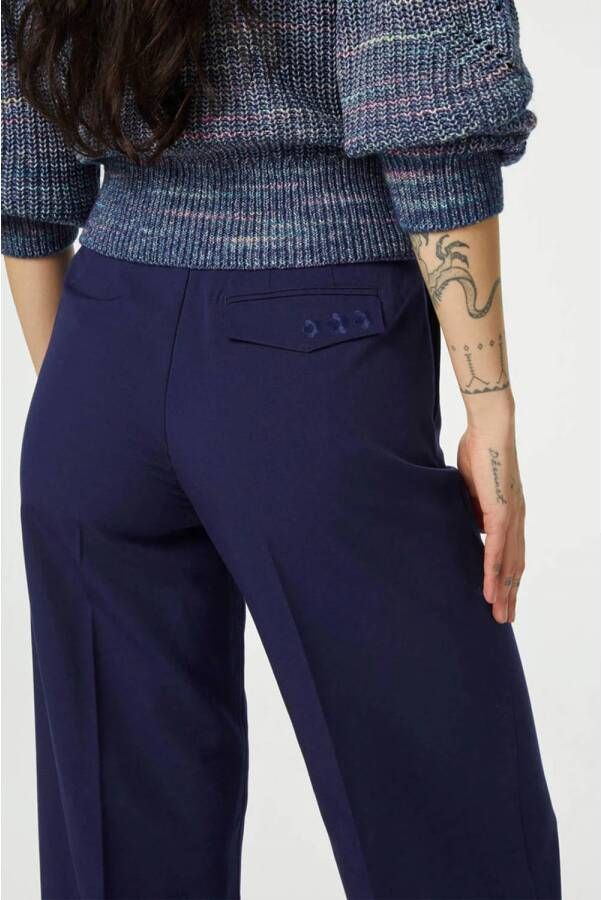 Fabienne Chapot straight fit pantalon Noach donkerblauw