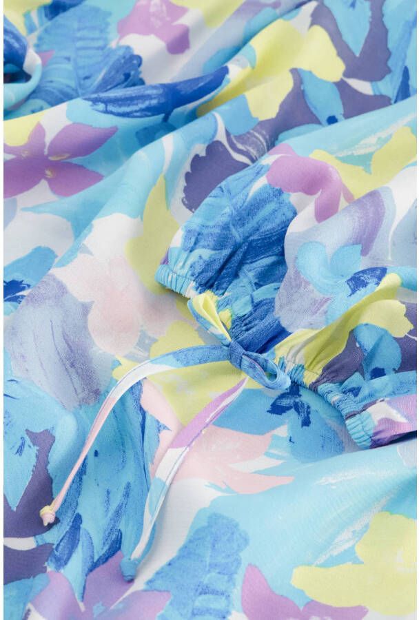Fabienne Chapot blouse Cooper met all over print blauw geel lila
