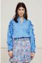 Fabienne Chapot blouse Josefin Leo met borduursels blauw - Thumbnail 3