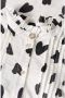 Fabienne Chapot blouse Lucky Pop met hartjes en ruches gebroken wit zwart - Thumbnail 6