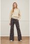 Fabienne Chapot high waist flared broek Puck van gerecycled polyester zwart - Thumbnail 3