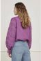 Fabienne Chapot semi-transparante blouse Vreni met open detail paars - Thumbnail 7