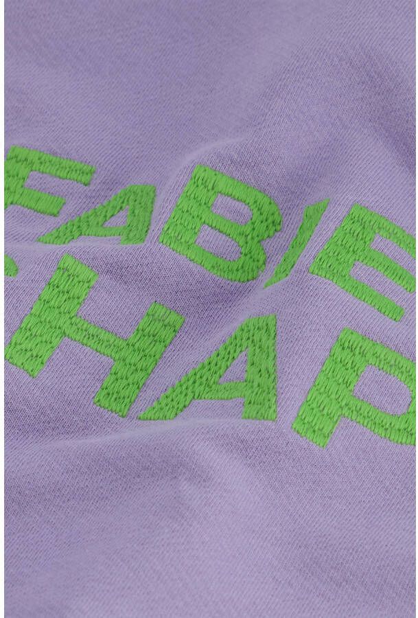 Fabienne Chapot sweater Flo Sweater met logo en plooien lila groen
